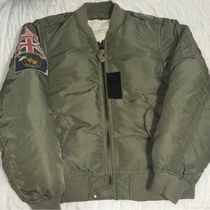 RARE Denim & Supply Ralph Lauren Khaki Bomber Jacket